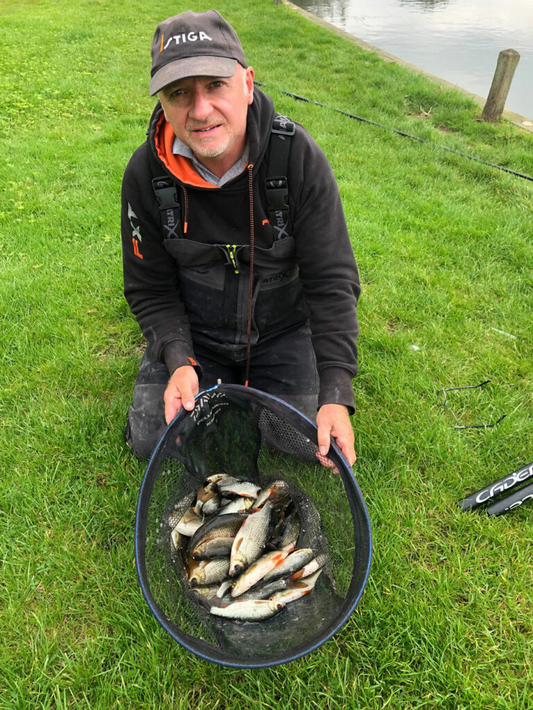 Andy Hammerton with a nice net of fish using his Cadence CR10 16ft Rod